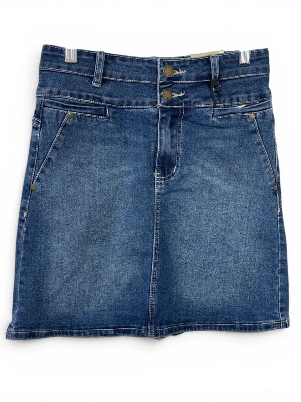 Red Star Classic Blue Denim Mini Skirt - Size 2/26